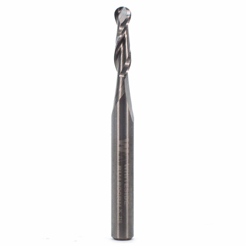 Ball Nose CNC Router Bits - 1/4" SH - Cutting Radius:3/32" - Cutting Length:3/4"